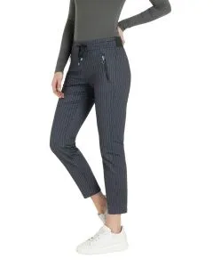 Mac Easy Smart Jersy Hose in Night Blue Stripes