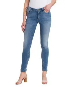 Cross Anya - hellblaue Slim-Fit-Jeans mit hohem Bund