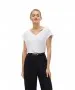 Damen Shirt Filli V-Neck von Vero Moda in Bright White