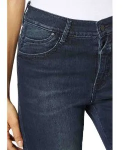 Paddock‘s Pat - Mom Jeans in verwaschenem Blue Black - Vordertaschen