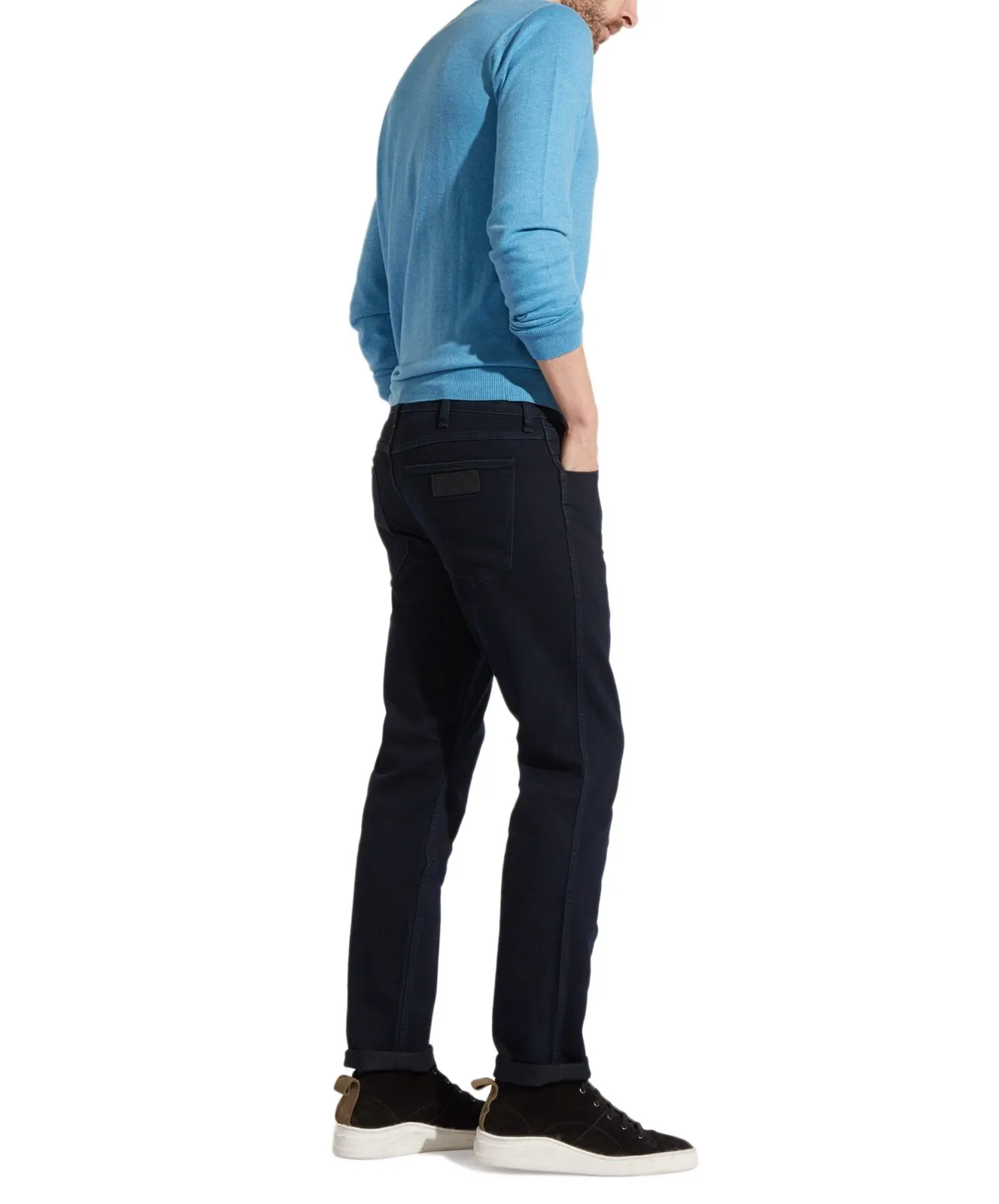 Herren Jeans Greensboro von Wrangler in Black Back
