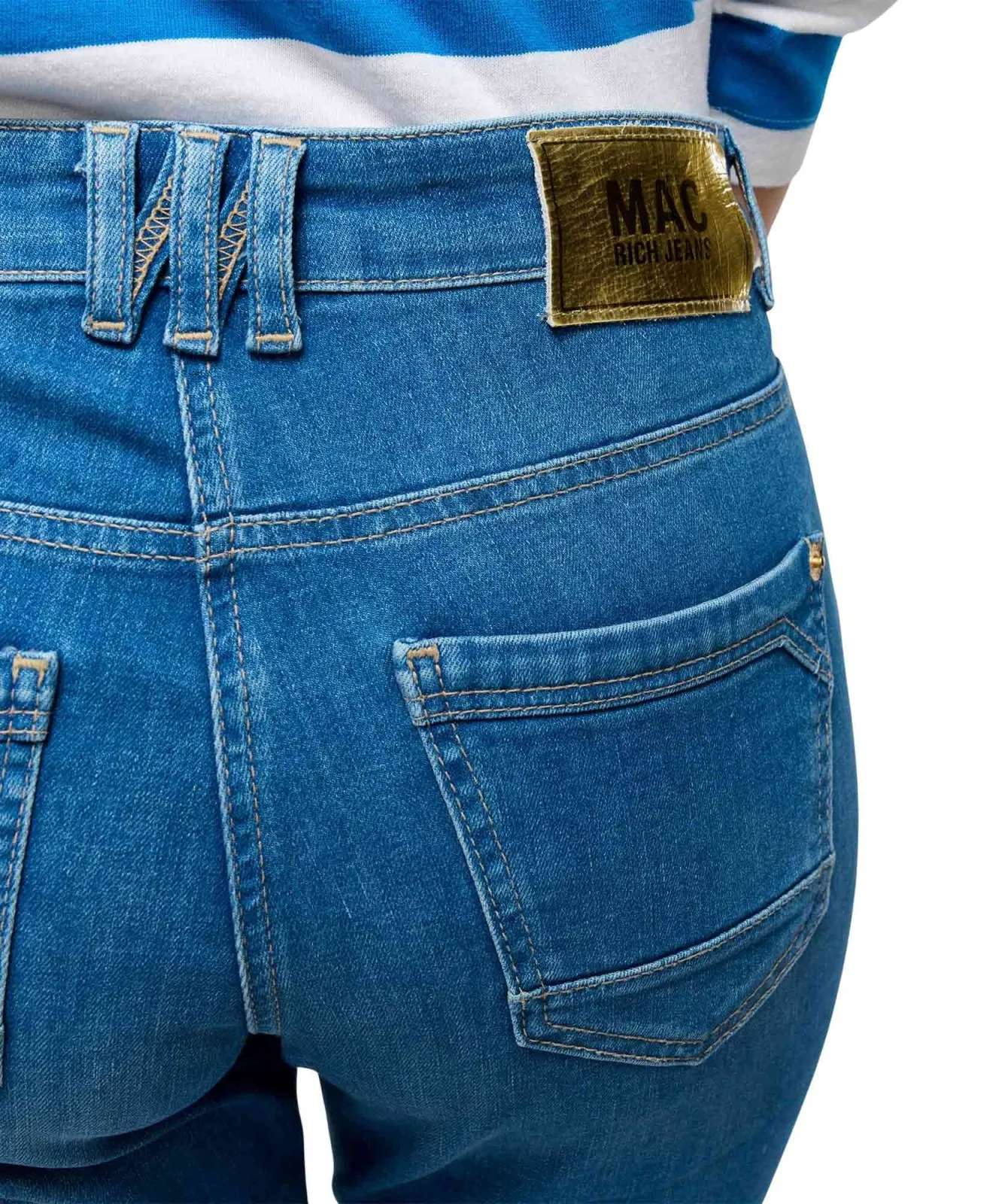 Damen Jeans Rich Slim von MAC in Chic Cobalt Used