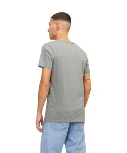 Jack & Jones T-Shirt Basic V-Neck Tee in Hellgrau
