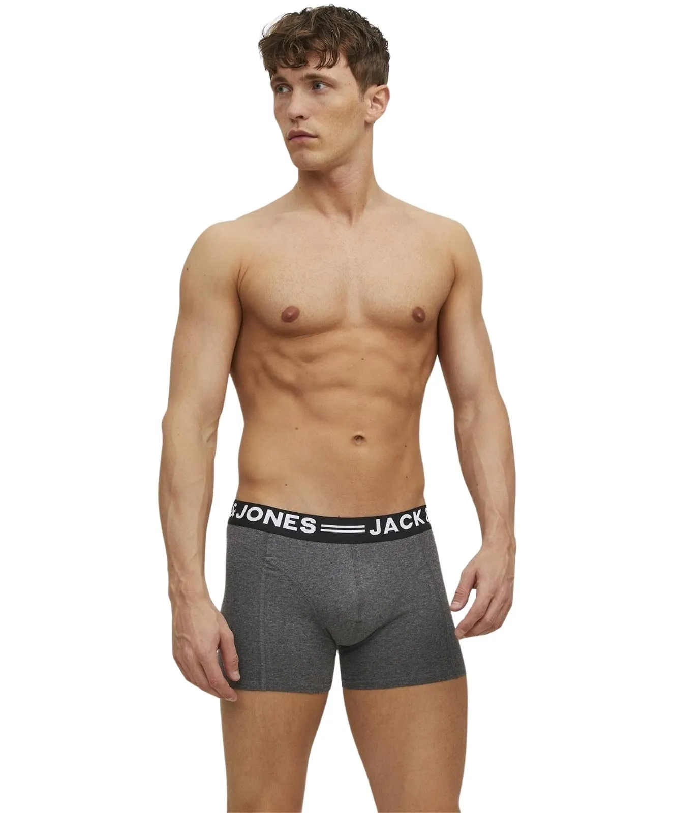 Herren Unterwäsche Lichfield Trunks 3-Pack von Jack & Jones in Burgundy