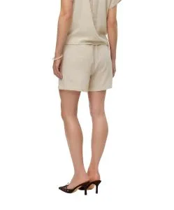 VERO MODA Shorts Thea in Beige mit Gummizug