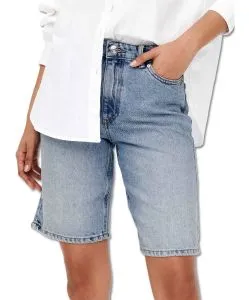 ONLY Jeansshorts Sonny mit hoher Taille in Hellblau