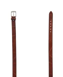 Bernd Götz Damengürtel aus Walkleder in Cognac-Braun