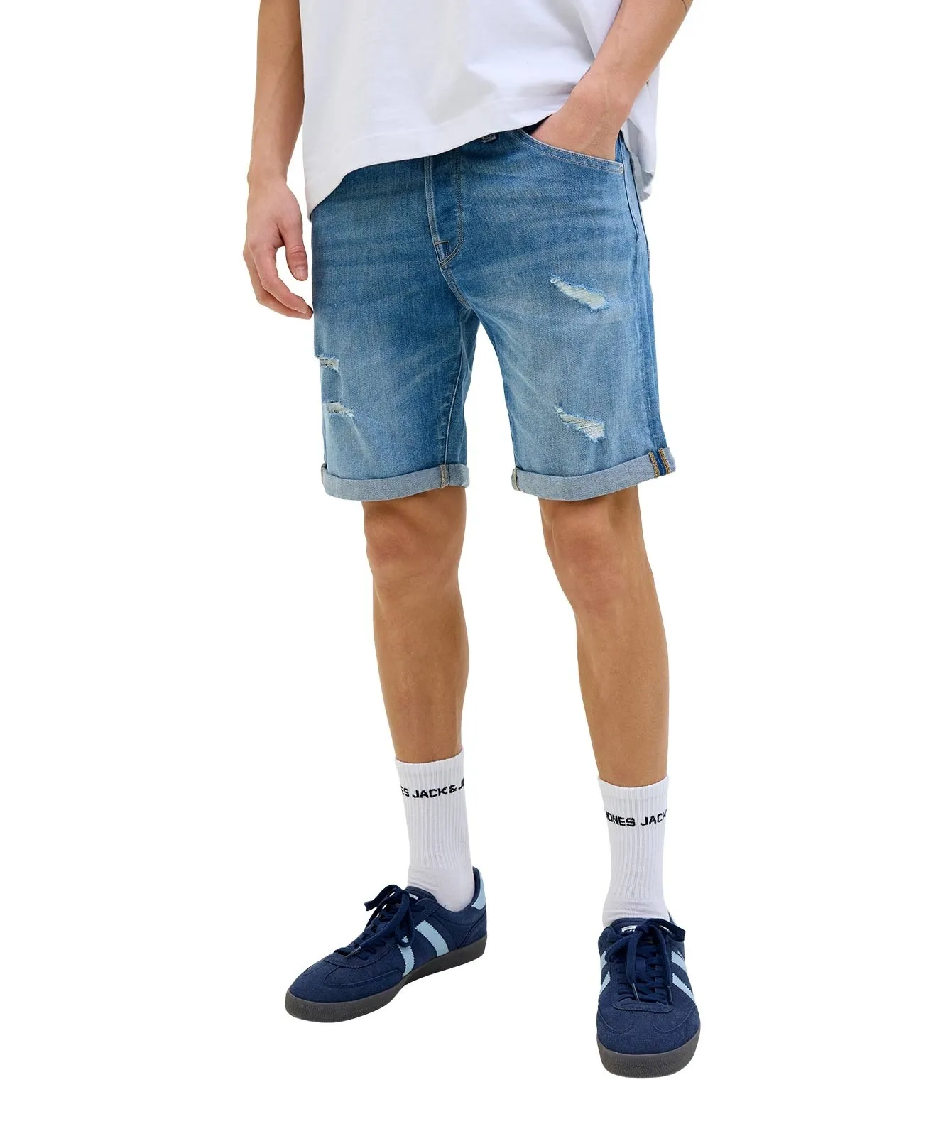 Herren Jeans Rick Fox von Jack & Jones in Blue Denim
