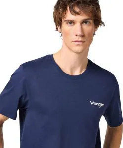 Wrangler T-Shirts Sign Off Tee in Real Navy im 2er-Pack