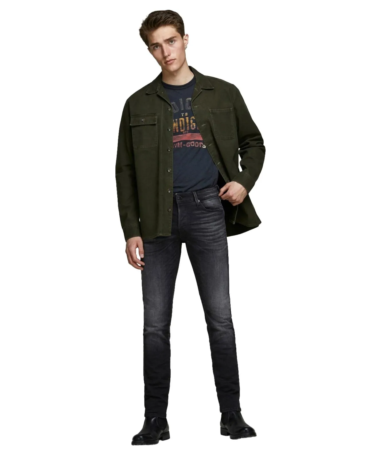 Herren Jeans Glenn Icon von Jack & Jones in Black Denim