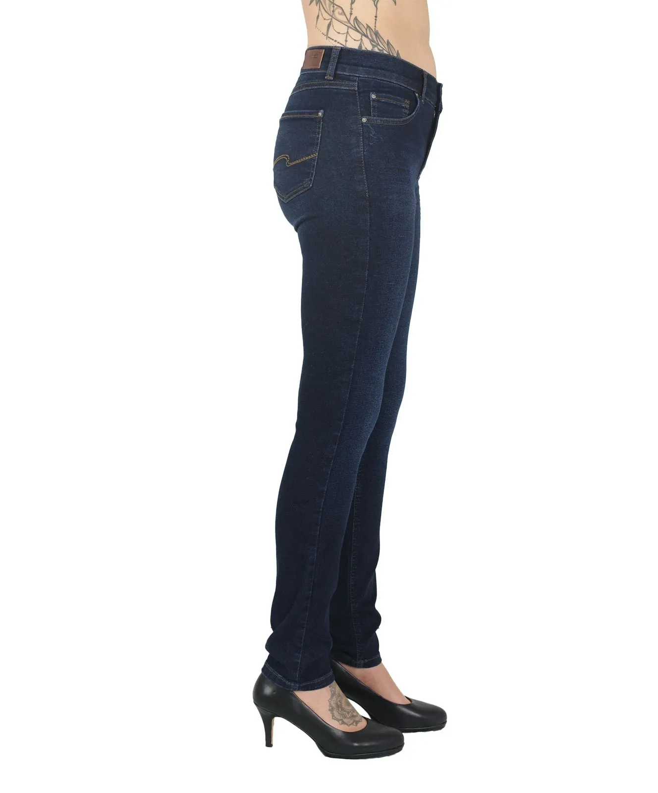 Damen Jeans Skinny von Angels in Dark Indigo Used Buffi