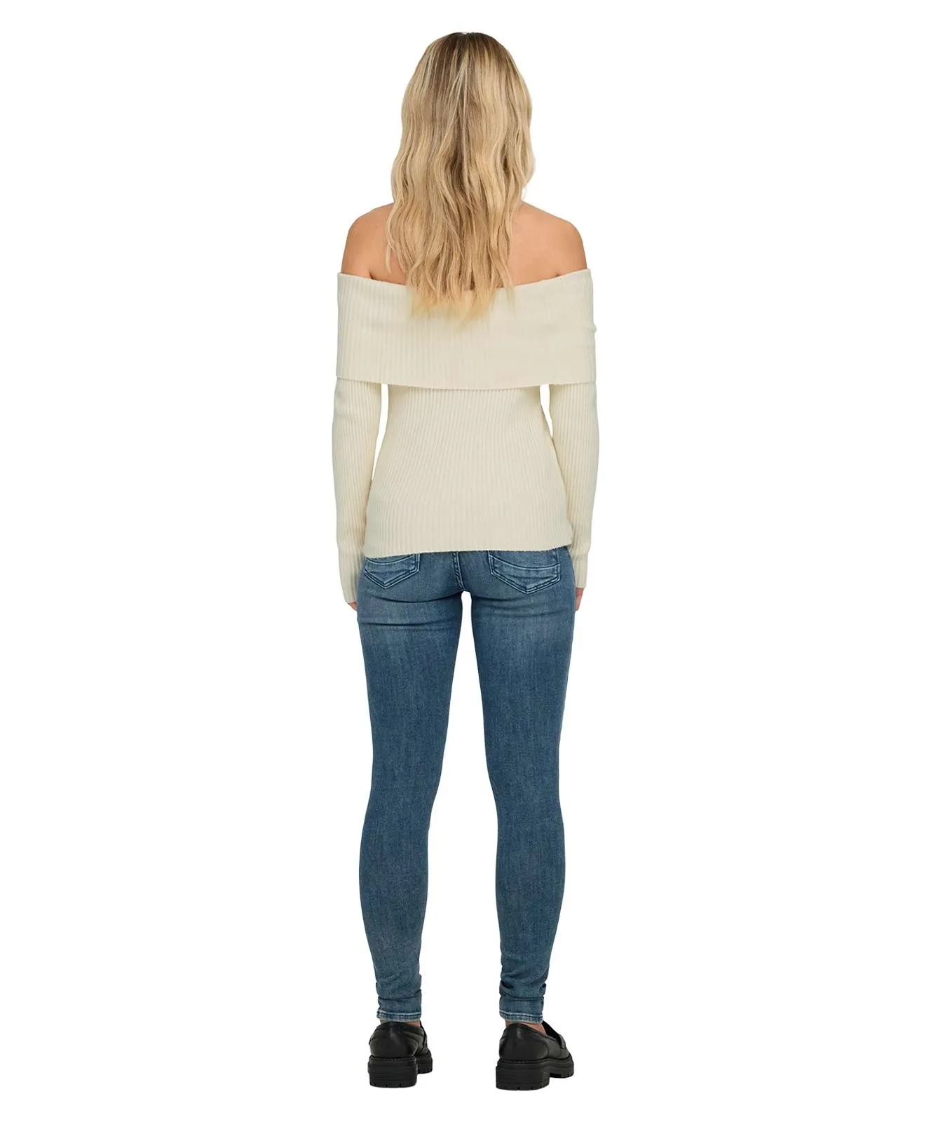 Damen Pullover Katia von Only in Whitecap Gray Melange