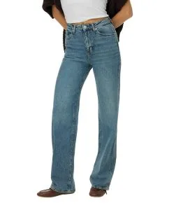 Vero Moda Tessa Jeans Wide Fit in Mittelblau