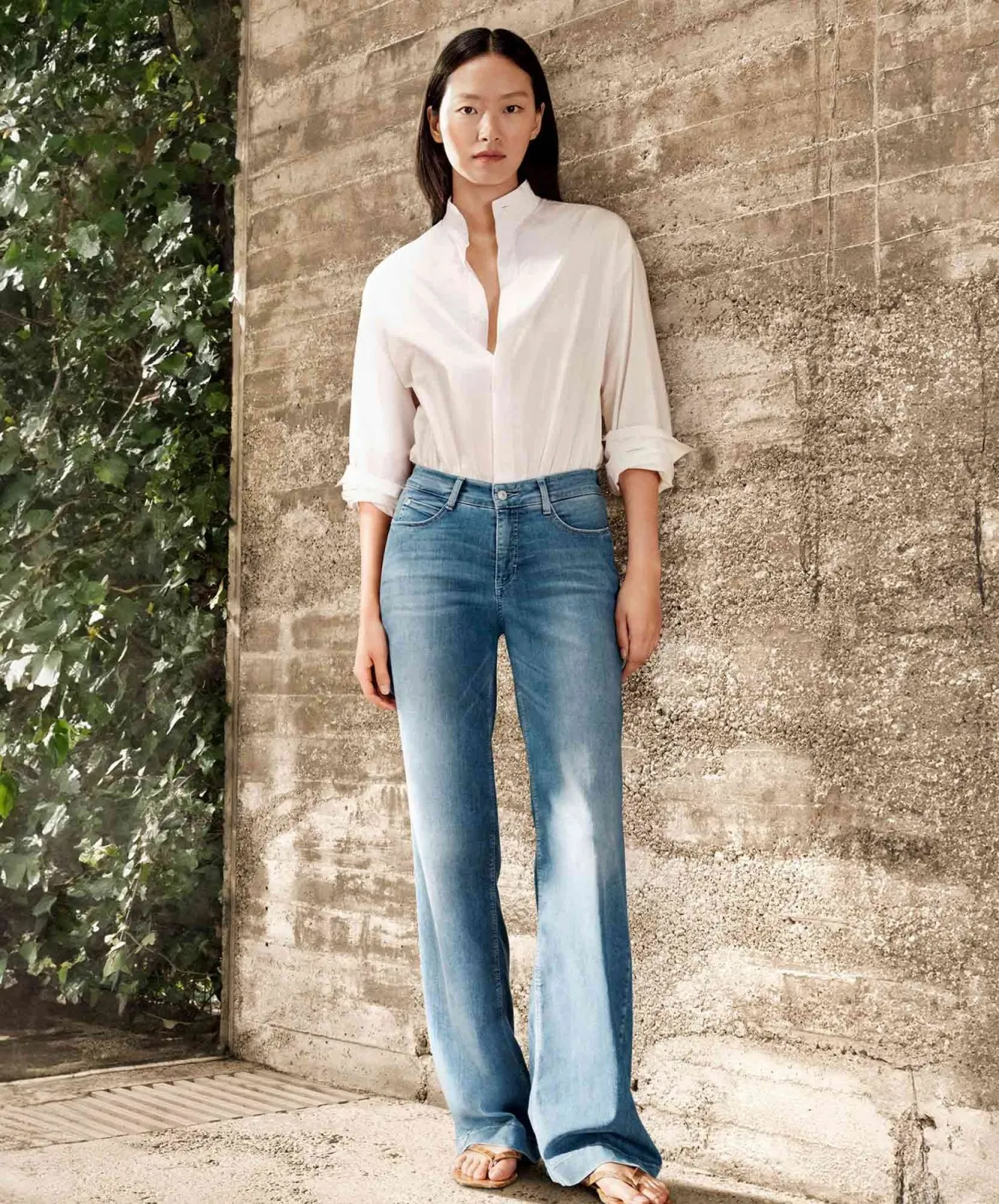 Damen Jeans Dream Wide von MAC in Summer Mid Blue Wash