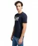 Herren Shirt Wobbly Logo Tee von Lee in Navy Drop