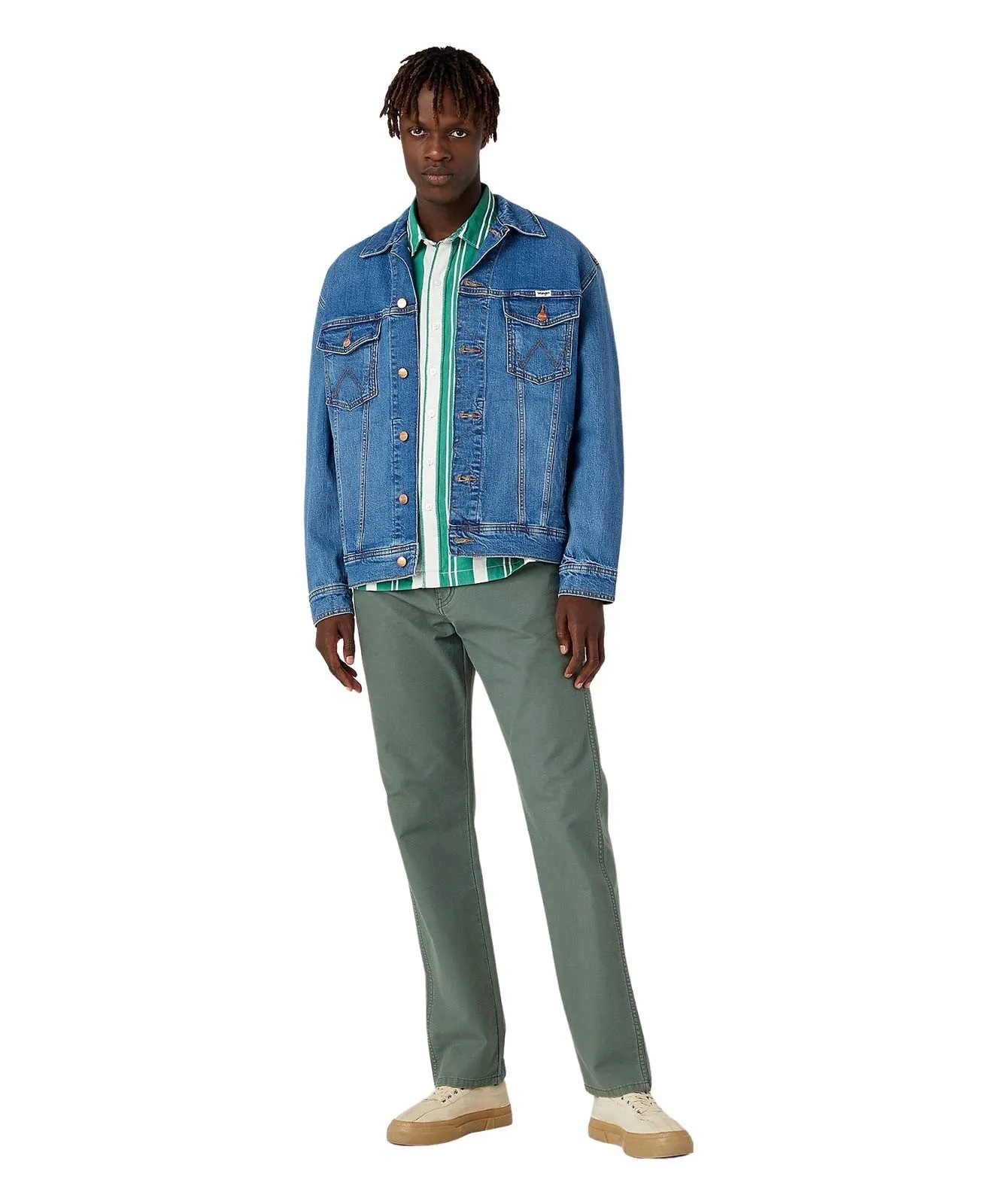 Herren Jacke Anti Fit Jacket von Wrangler in Blue Eyes Blue