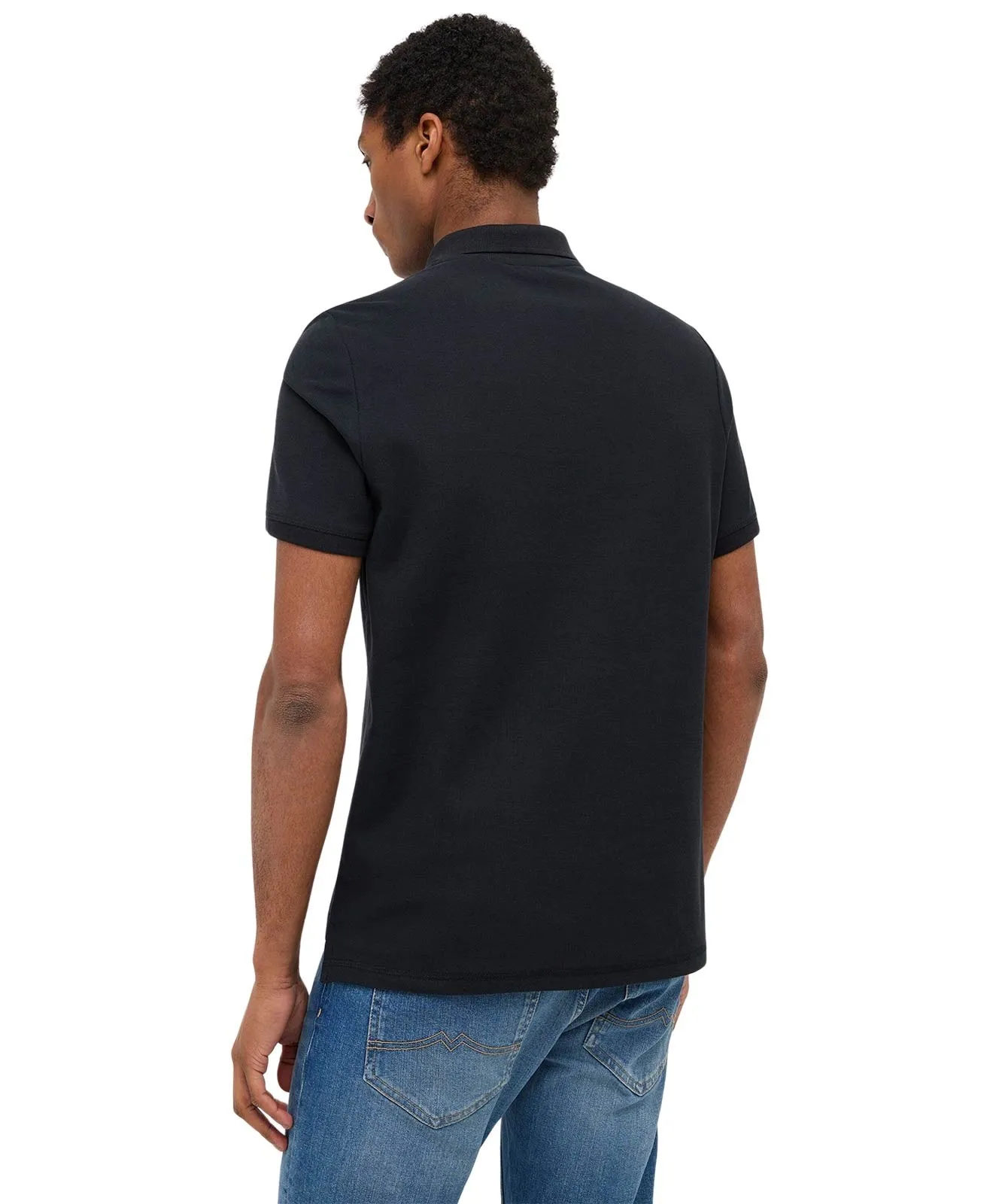 Herren Shirt Polo Shirt von Mustang in Black