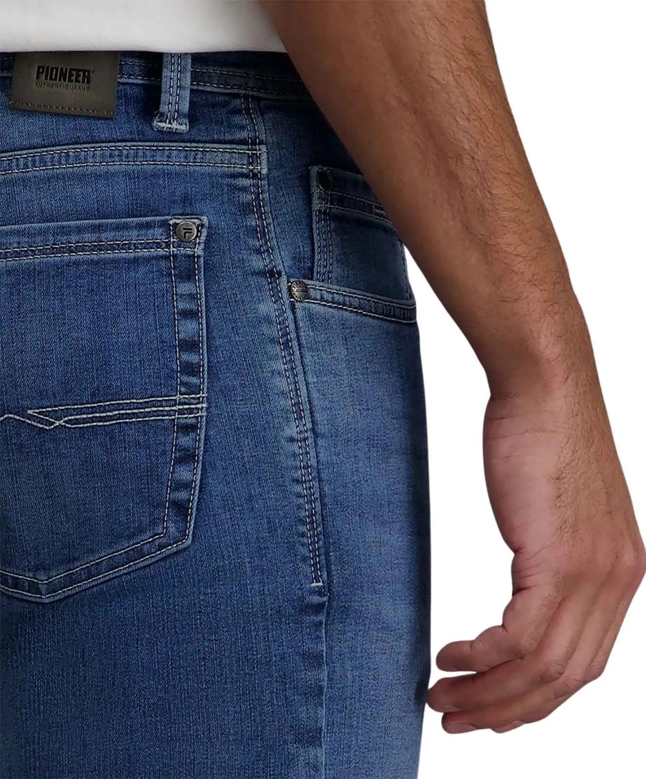 Herren Jeans Rando Megaflex 1680 von Pioneer in Light Blue Used