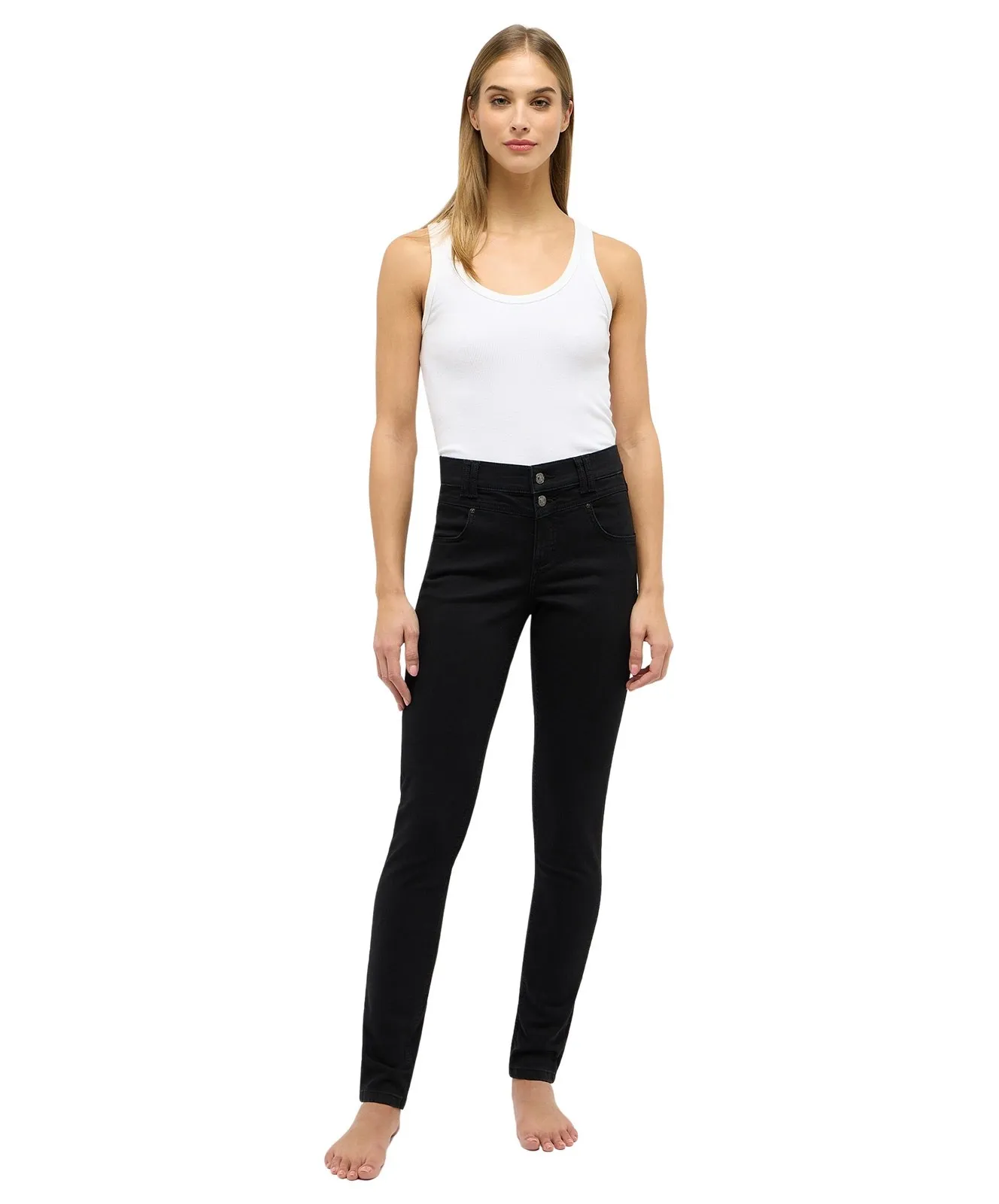 Damen Jeans Skinny Button von Angels in Black