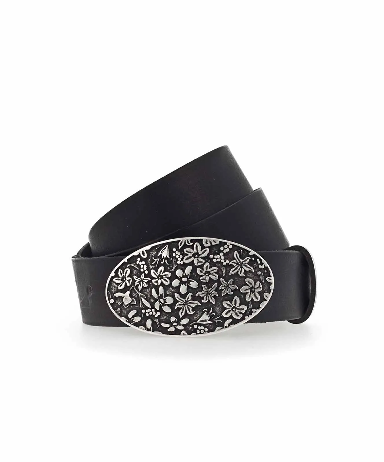 Damen Gürtel 4cm Ledergürtel mit Schließe von Mustang in Black