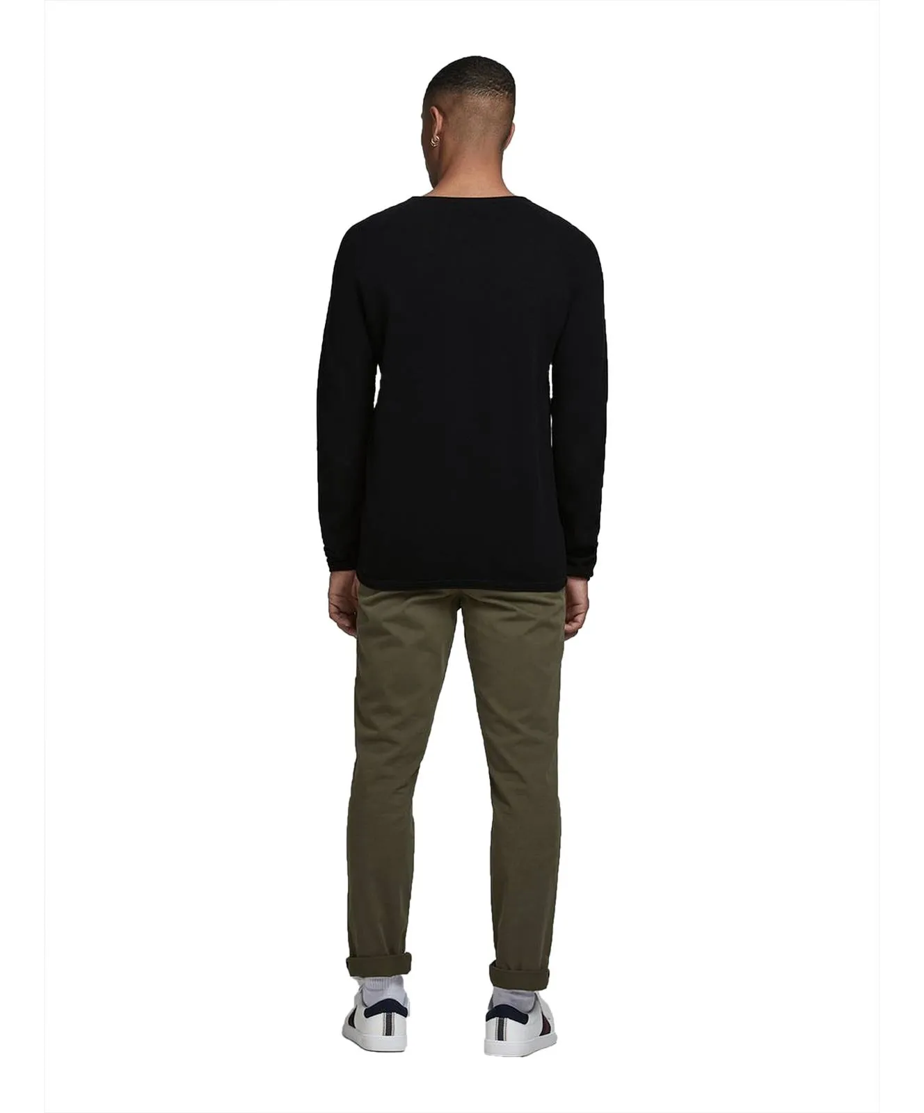 Herren Pullover Hill Knit Crew Neck von Jack & Jones in Black