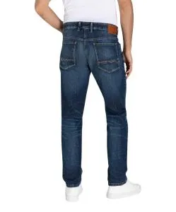 MAC Arne Pipe Jeans aus Hanf-Denimmix in Dunkleblau