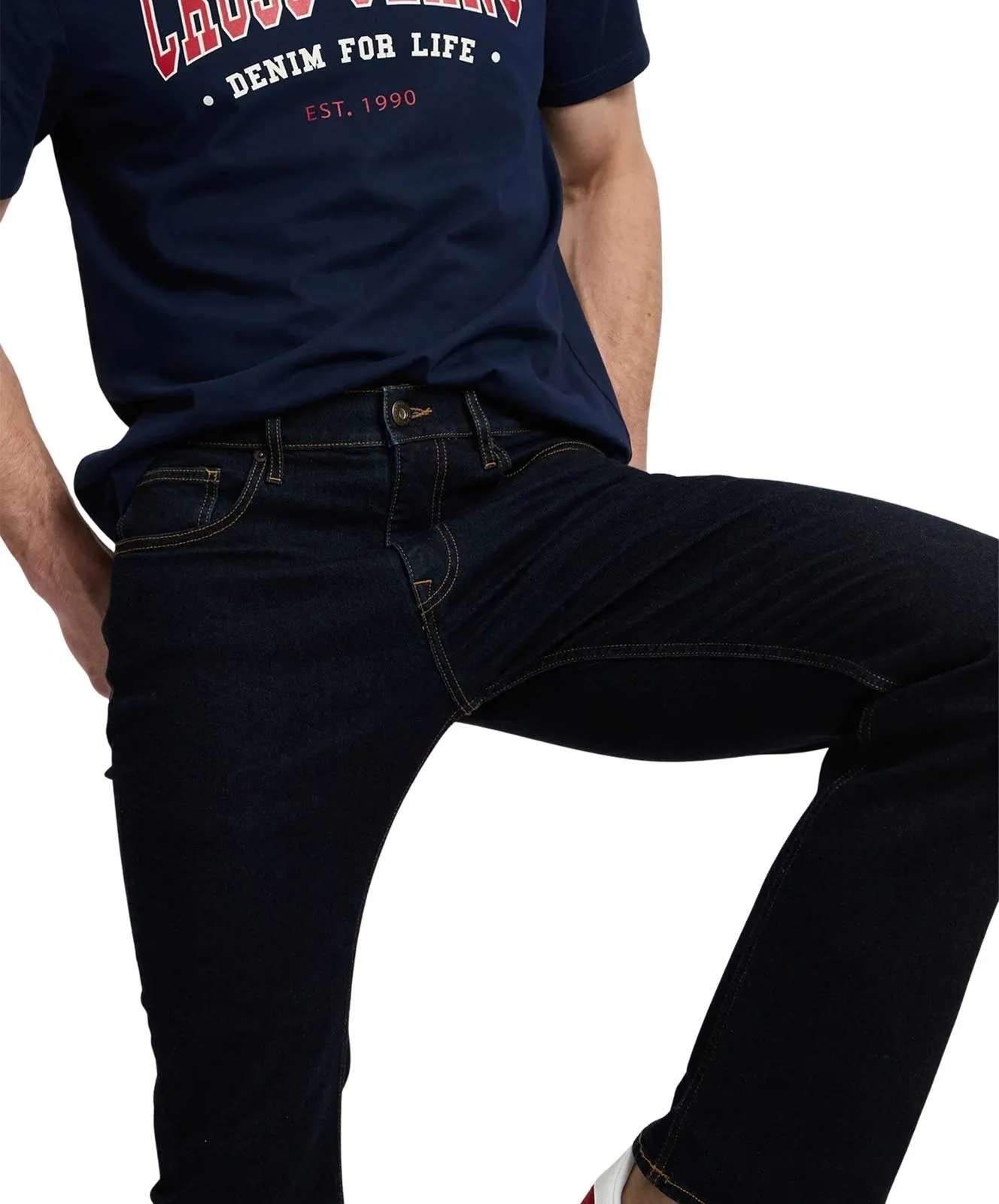 Herren Jeans Colin von Cross in Dark Blue