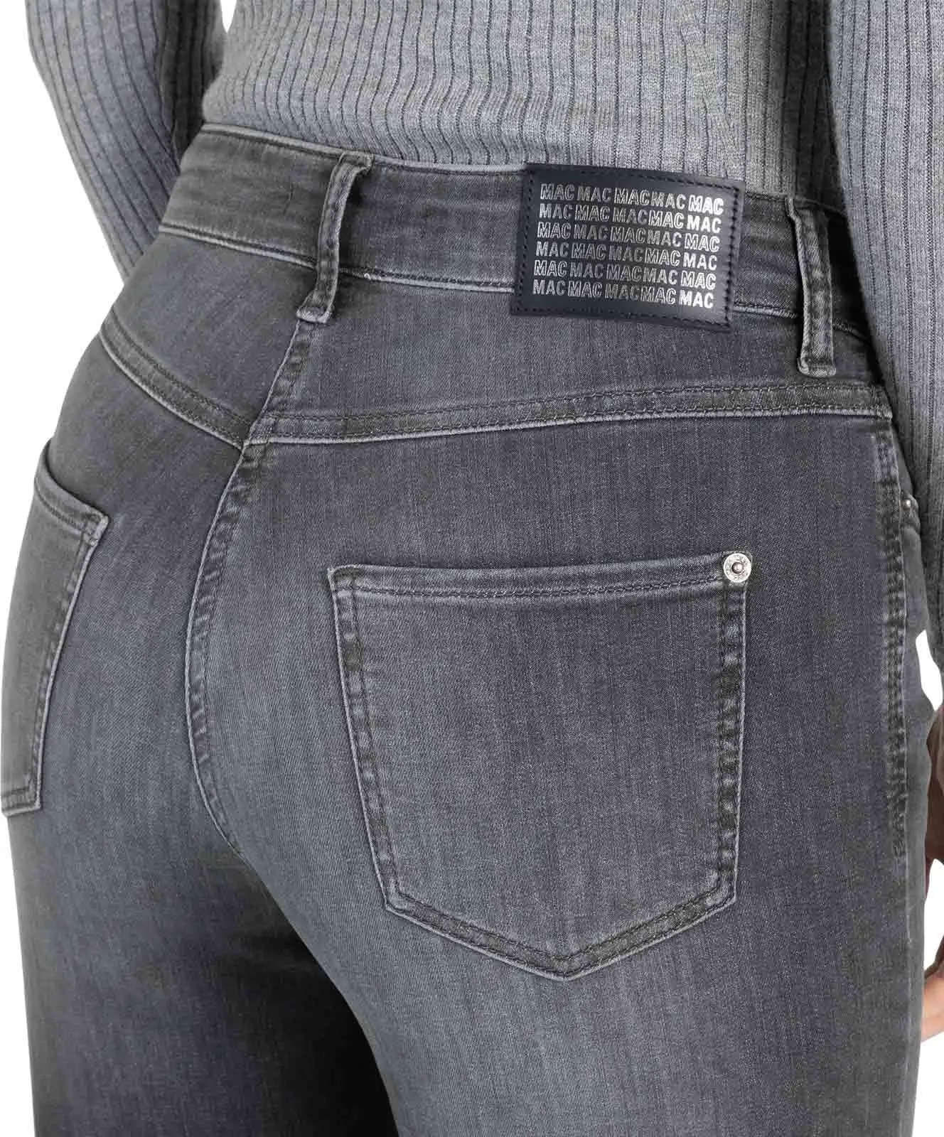 Damen Jeans Wide von MAC in Grey Heavy Used Wash