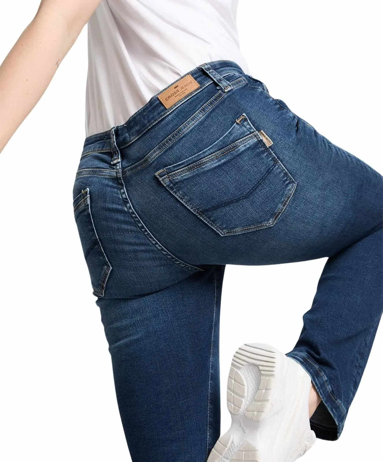 Damen Jeans Lauren von Cross in Deep Blue Used