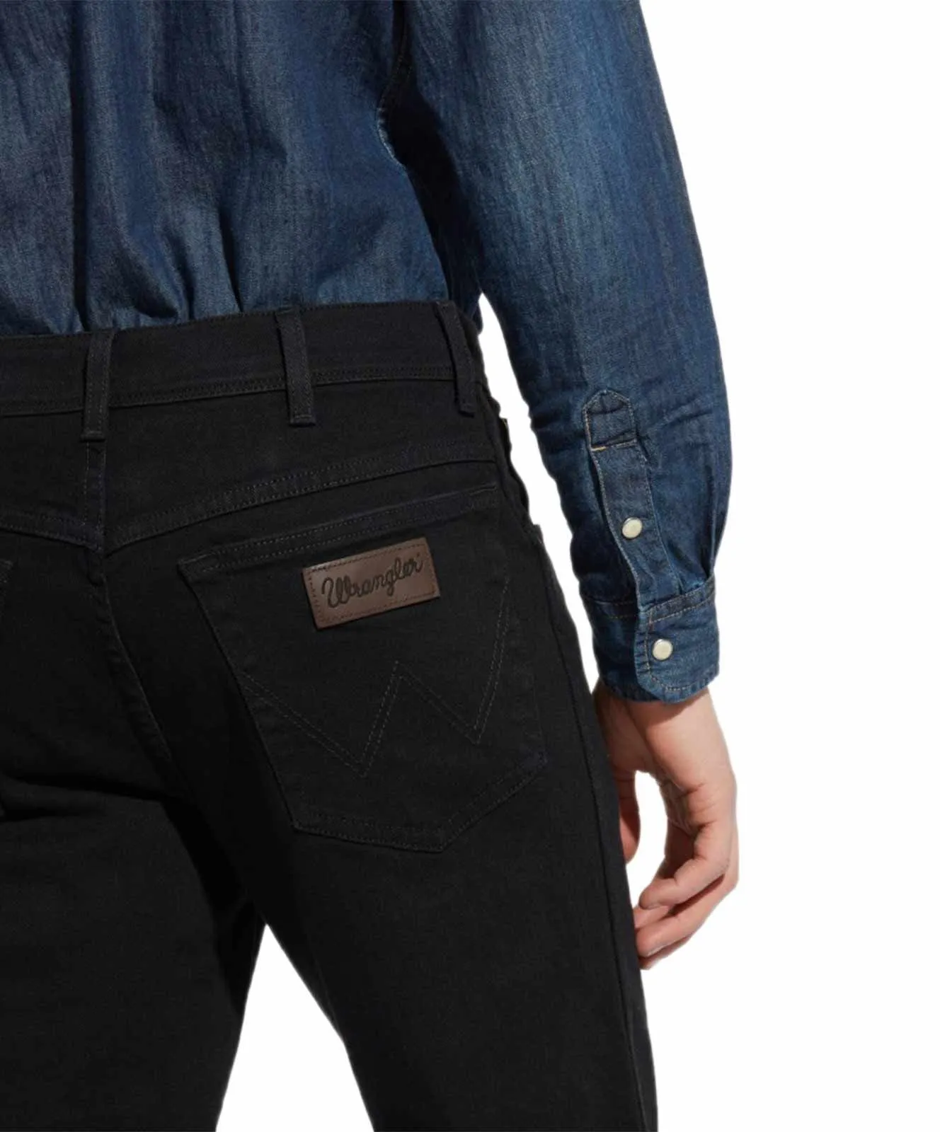 Wrangler Texas Stretch Jeans in Black Overdye