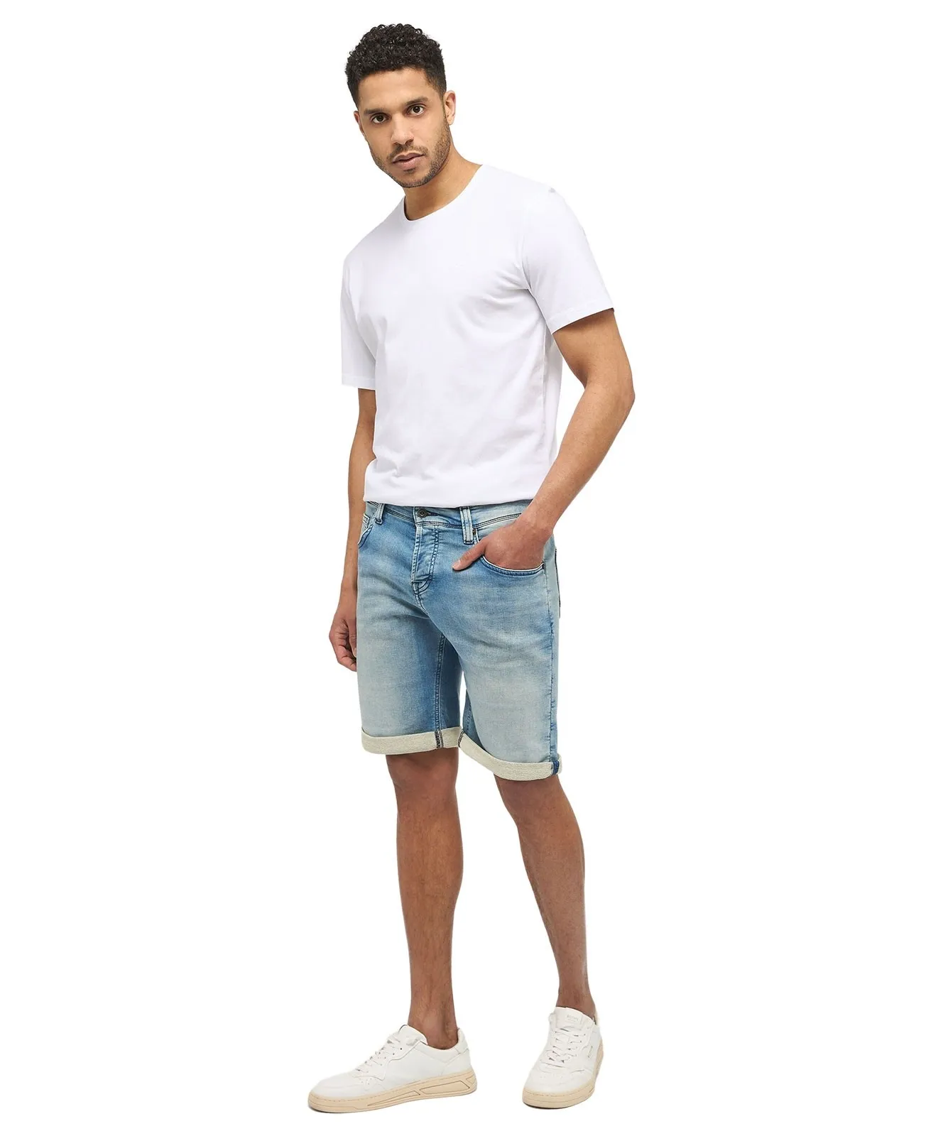 Herren Jeans Chicago Short von Mustang in Light Blue
