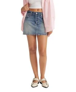 Levis Jeansrock Icon aus Baumwolle in Mittelblau