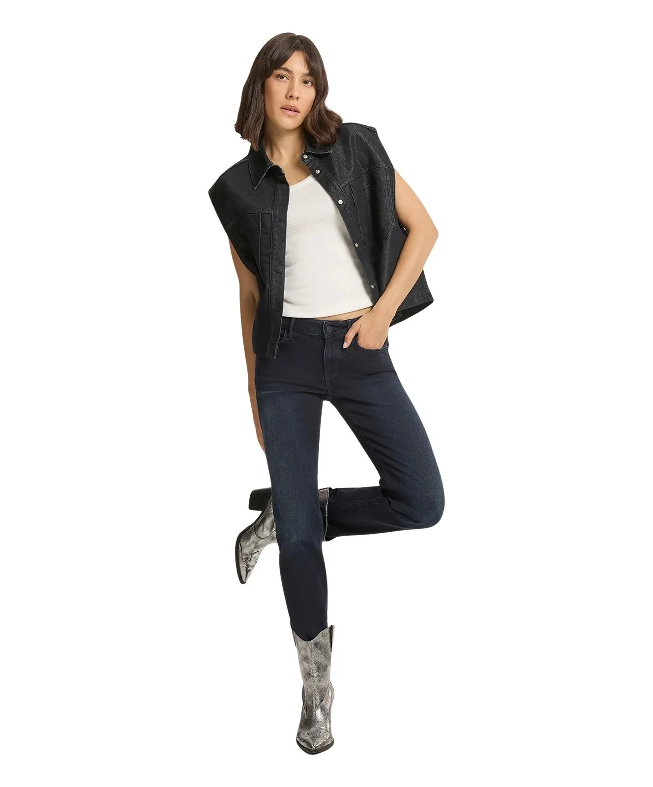 Damen Jeans Rose von Cross in Blue Black