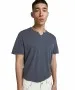 Herren Shirt Split Neck Tee von Jack & Jones in Navy Blue