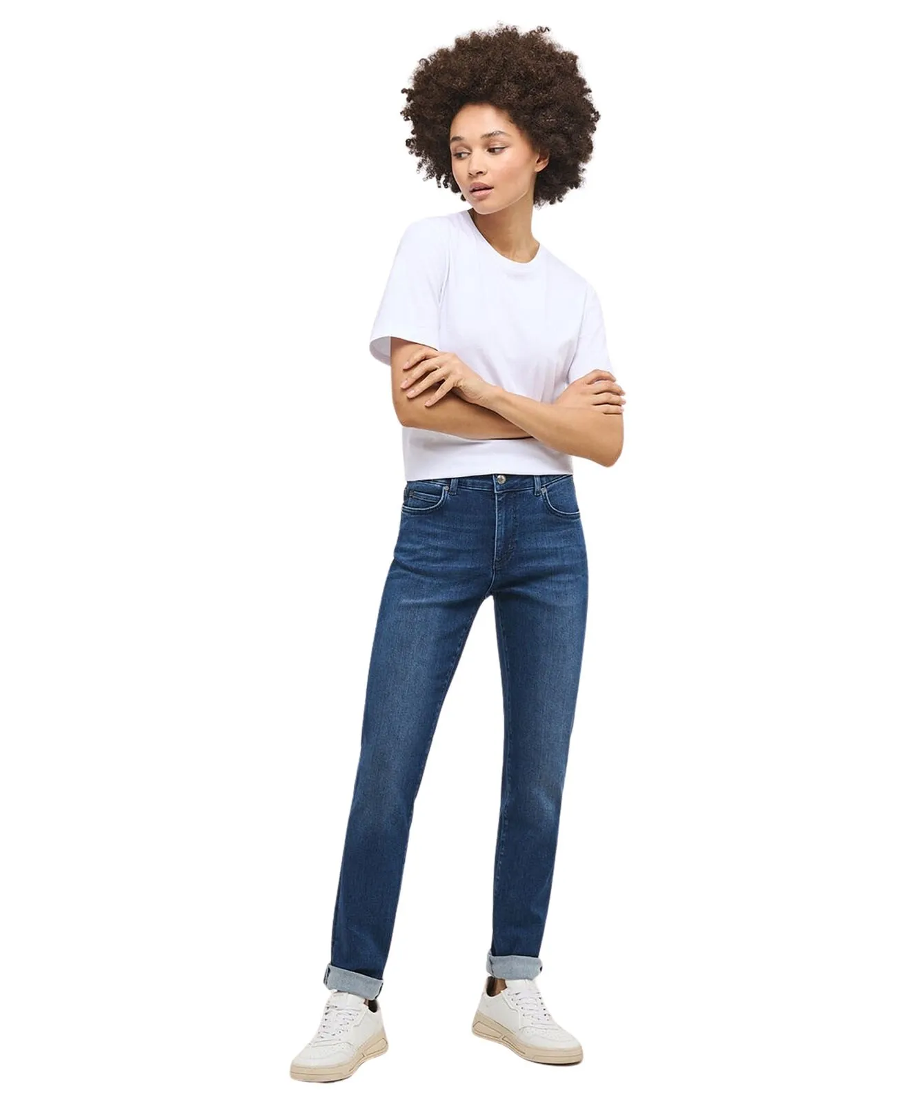 Damen Jeans Crosby Relaxed Slim von Mustang in Satinoptik