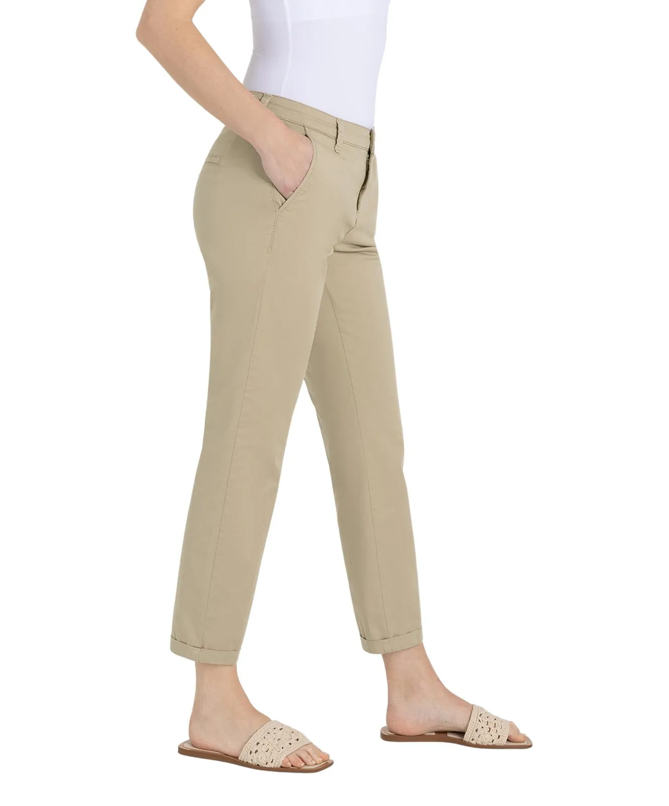Damen Hose Chino Turn Up von MAC in Golden Terra
