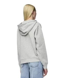 Pieces Hoodie Zip Chilli in Hellgrau