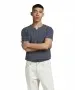 Herren Shirt Split Neck Tee von Jack & Jones in Navy Blue