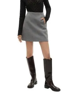 Vero Moda Minirock in Grau mit Seitentaschen