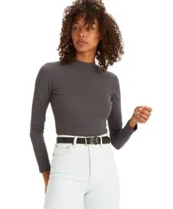 Levis Damen Ledergürtel Calypso in schwarzer, schmaler Form
