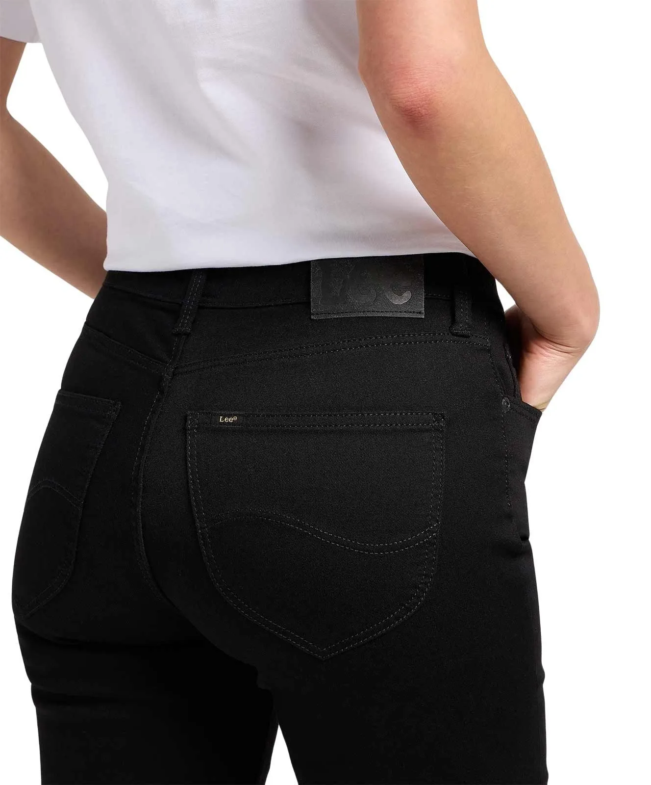 Damen Jeans Marion Straight von Lee in Black Rinse