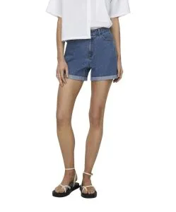 ONLY Jeansshorts Vega in Blau mit hohem Bund