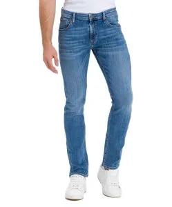 Cross Damien - gerade, schmale Jeans in hellblau verwaschen