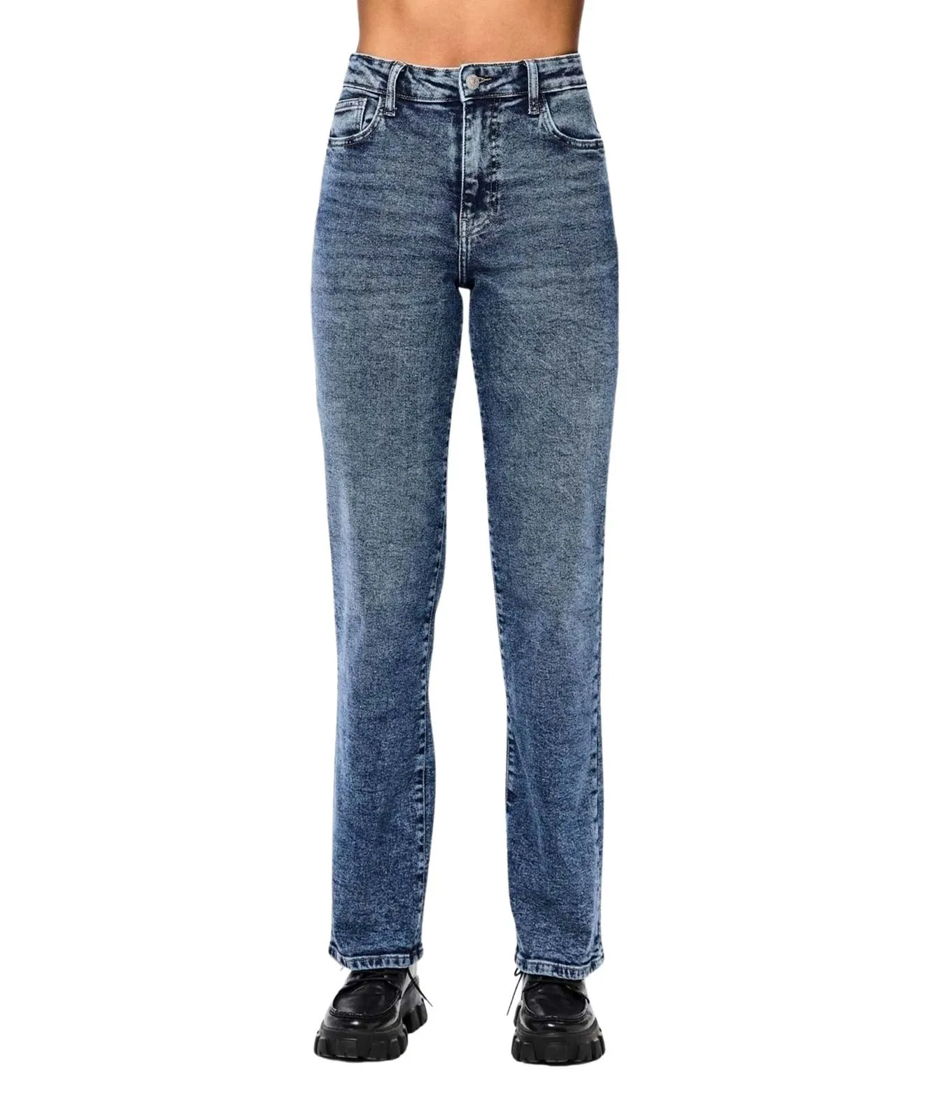 Damen Jeans Kelly von Pieces in Medium Blue