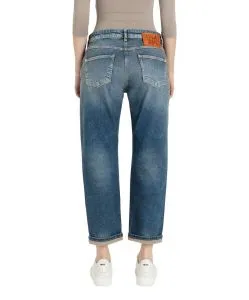 Mac Straight Fit Jeans in Vintage-Used mit Saumumschlag