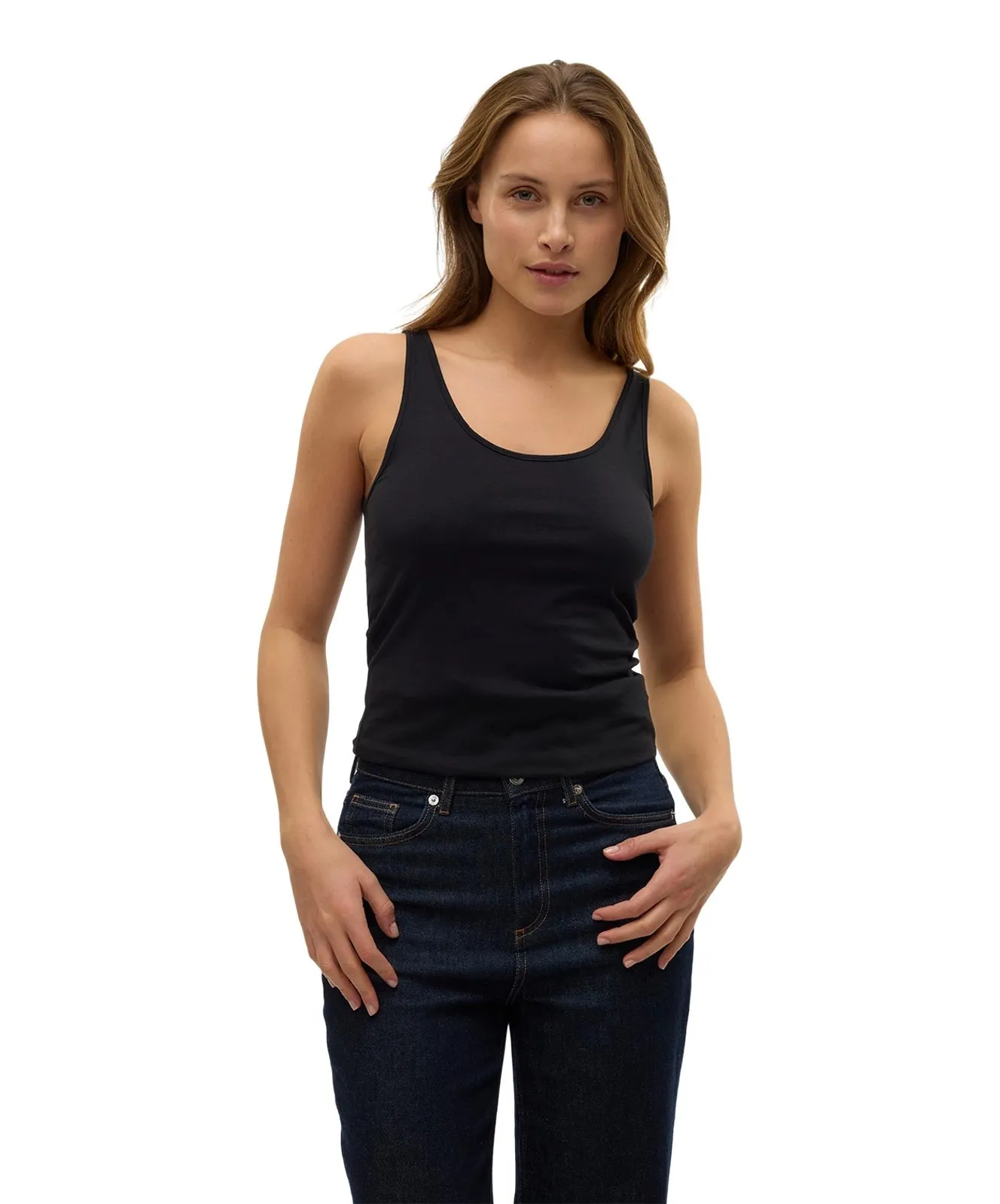 Damen Shirt Maxi My Soft Tank Top von Vero Moda in Black