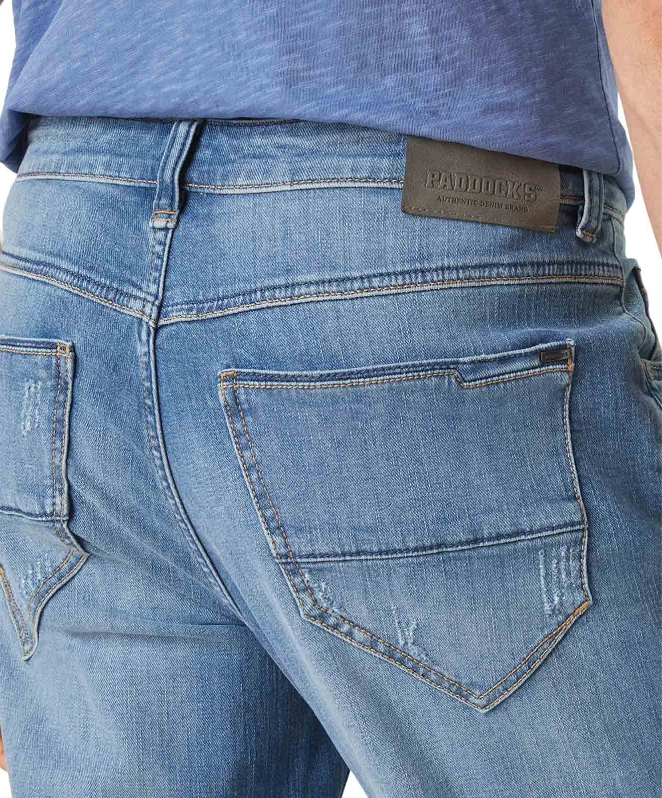 Herren Jeans Ben von Paddocks in Light Stone Used Moustache