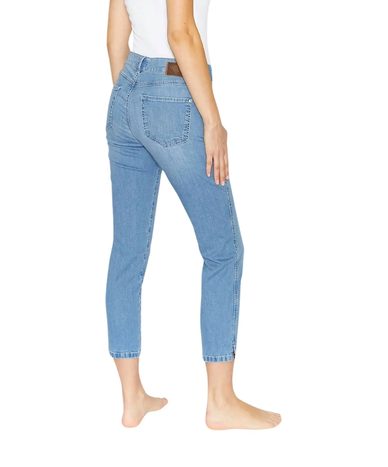 Damen Jeans Cici Crop von Angels in Light Blue Used