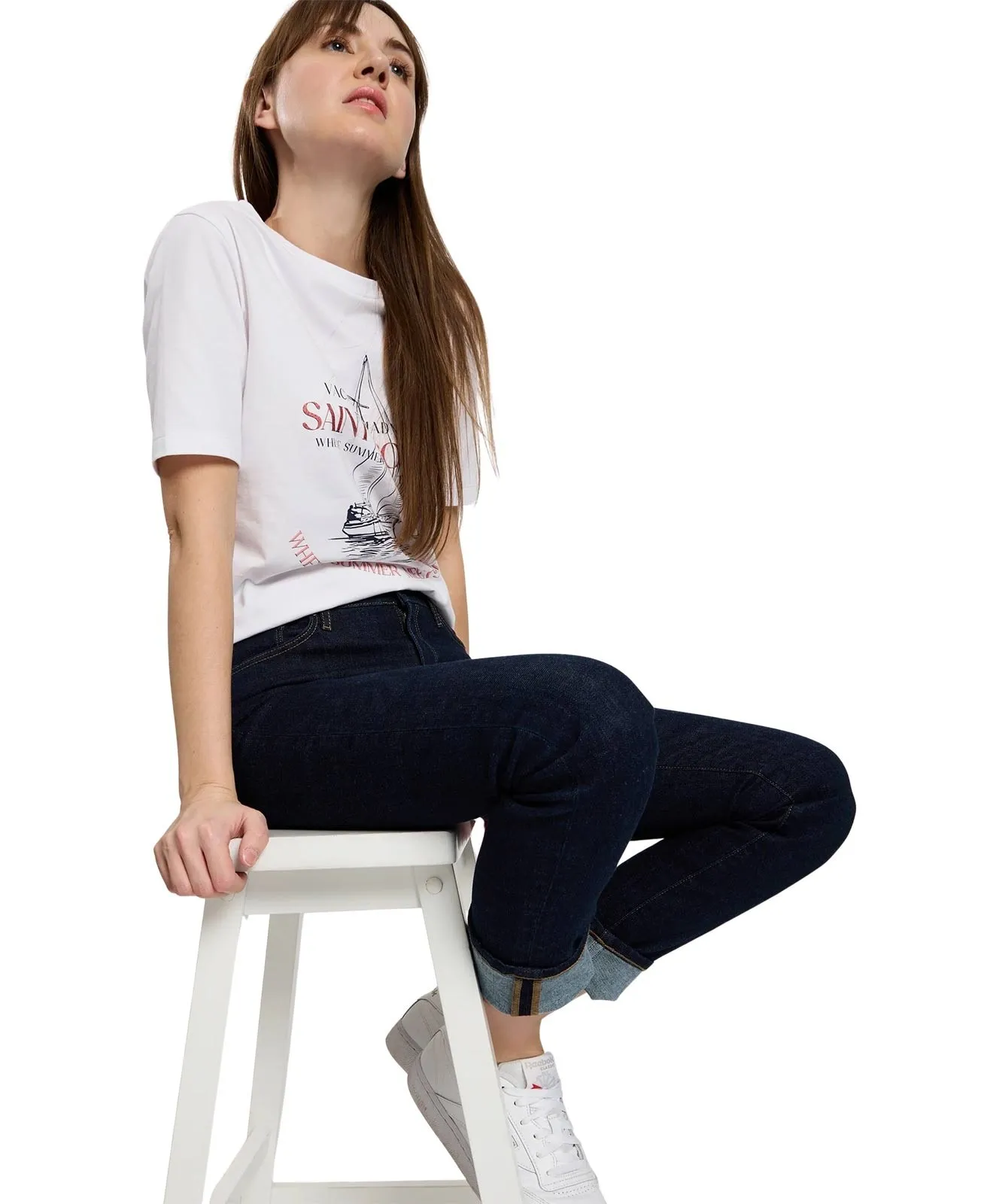 Damen Jeans Anya von Cross in Deep Blue