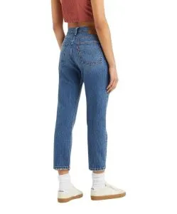 Levi's 501 Crop Jeans in mittelblau mit ⅞ Länge